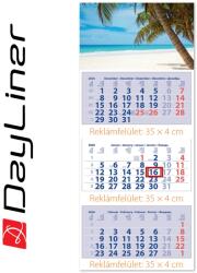 Dayliner Speditőr naptár 3 tömb, 3 hónap Medium Club 350 × 755 mm, fehér lapokkal Tengerpart Dayliner 2026 (582330) - irodasziget