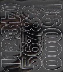  Öntapadós matrica, 5 cm-es, számlap, fekete (LUIN143) - irodasziget