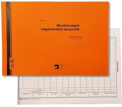 Pátria Nyomtatvány Munkacsapat összesítő 25x3 lapos tömb A/4 fekvő (A.ERDO.214-2/V)