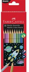 Faber-Castell Színes ceruza készlet, hatszögletű, FABER-CASTELL, 10 különböző metál szín (TFC201583)