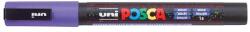 uni Dekormarker, 0, 9-1, 3 mm, UNI "Posca PC-3ML", fényes lila (TUPC3MLL) - irodasziget