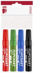 ICO Flipchart marker vízbázisú 1-4mm, vágott Artip 12, 4 klf. szín (9580002000) - irodasziget