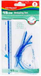 Keyroad Vonalzó készlet 15 cm, 4 db/bliszter Keyroad (38546)