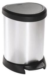 Keter Pedálos szemetes, fémhatású, 5 l, CURVER (UCPE05) - irodasziget