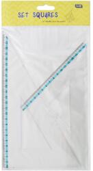 Educa Vonalzó készlet, Educa háromszög 2 db, 16 cm és 24cm, ( 45°/60° ) nagy, bliszteres (3124)