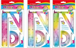 Keyroad Vonalzó készlet 20 cm, flexibilis 3 db/bliszter Keyroad Flex Draw vegyes színek (38548)