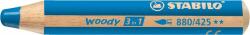 STABILO Színes ceruza, kerek, vastag, STABILO "Woody 3 in 1", kék (TST880425)