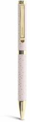 FILOFAX Golyóstoll, 0, 8 mm, arany színű klip, rózsaszín tolltest, FILOFAX "Confetti", fekete (NFX132707) - irodasziget