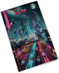 Realsystem Diák zsebkönyv 125mmx205mm, fehér lapokkal 2025/2026 cyberpunk Realsystem (49461) - irodasziget