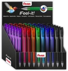 Pentel Golyóstoll kupakos 0, 35mm, háromszög fogózóna Pentel Feel it BX487-5E 60 db-os display (32667) - irodasziget