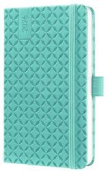 Sigel Naptár, A6, heti, 2026, kemény borító, SIGEL "Jolie", aqua zöld (SIJ6102) - irodasziget