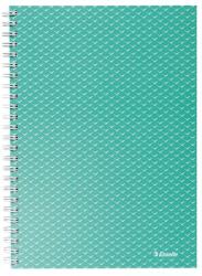 Esselte Spirálfüzet, A5, kockás, 80 lap, ESSELTE "Colour`Breeze", zöld (E628467)