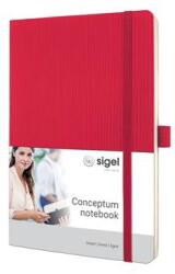 Sigel Jegyzetfüzet, exkluzív, A5, vonalas, 97 lap, puhafedeles, SIGEL "Conceptum", piros (SICO325)