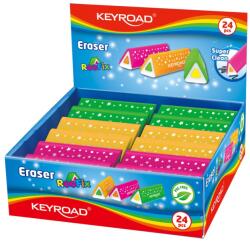 Keyroad Radír, PVC mentes 24 db/display Keyroad Roo Fix vegyes színek (38453)