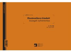 Pátria Nyomtatvány Elszámolásra kiadott összegek nyilvántartása 100 lapos tömb A/4 fekvő (B.13-135)