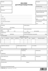 Pátria Nyomtatvány Bölcsődei gyermekegészségügyi törzslap 5 lapos garnitúra (C.3354-6/A)