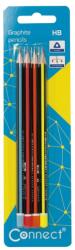 Connect Grafitceruza HB, háromszögletű, Connect 4 db/bliszter (32759)