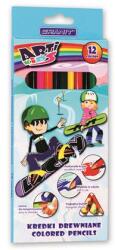 GRANIT Színes ceruza készlet, háromszögletű, GRANIT "Arti Kids", 12 különböző szín (TGKD2012)