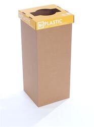 RECOBIN Szelektív hulladékgyűjtő, újrahasznosított, angol felirat, 50 l, RECOBIN "Office", sárga (URE018)