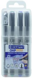 Centropen Alkoholos marker készlet, 1mm, M OHP Centropen 2637, 4 klf. szín (626370401) - irodasziget