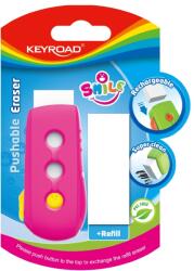 Keyroad Radír, PVC mentes 2 db/bliszter Keyroad Smile Eraser vegyes színek (38461)