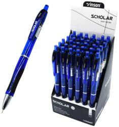 Vinson Golyóstoll nyomógombos Vinson V5 Scholar kék test gumírozott fogó 36 db-os displayben (GTVINV536D) - irodasziget