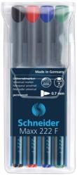 Schneider Alkoholos marker OHP 0, 7mm tűhegyű Schneider Maxx 222 F 4 klf. szín (42336)