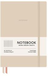 Shkolyaryk Publishing House Jegyzetfüzet, A5, kockás, 96 lap, puhafedeles, SHKOLYARYK "Genius", Latte (SB7109K)