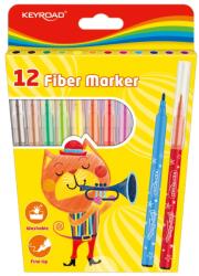 Keyroad Rostirón, filctoll készlet 2 mm 12 db/bliszter Keyroad vegyes színek (38482)