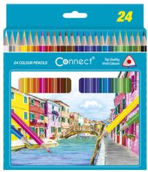 Connect Színes ceruza készlet, háromszögletű Connect 24 klf. szín (305590)
