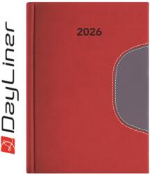 Dayliner Határidőnapló Memphis B5 heti, fehér lapokkal piros-szürke Dayliner 2026 (57832) - irodasziget