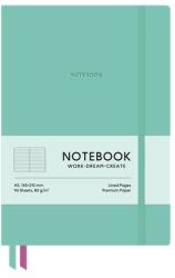 Shkolyaryk Publishing House Jegyzetfüzet, A5, vonalas, 96 lap, keményfedeles, műbőr borító, SHKOLYARYK "Genius", türkiz (SB7127L) - irodasziget