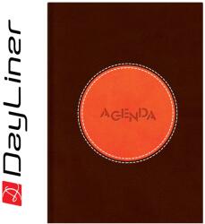 Dayliner Határidőnapló Central A5 napi, fehér lapokkal barna - narancs Dayliner 2026 (57722) - irodasziget