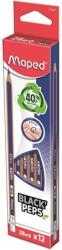 Maped Grafitceruza radírral, 2B, háromszögletű, MAPED "Black`Peps Navy (IMA851822)