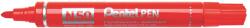 Pentel Alkoholos marker fém testű 4, 3mm kerek hegyű N50-BE Pentel Extreme piros (33852)