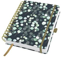 Sigel Spirálfüzet, 168x215 mm, pontrácsos, 120 lap, keményfedeles, SIGEL "Jolie Eucalyptus Night (SIJN657)