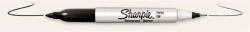 Sharpie Alkoholos marker, kúpos, kétvégű, SHARPIE "Twin Tip", fekete (SR811100) - irodasziget