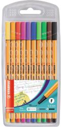 STABILO Rostirón, tűfilc készlet, 0, 4mm, Stabilo Point 88, 10 klf. szín (8810)