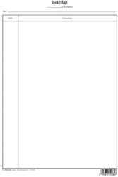 Pátria Nyomtatvány Betétlap kórlaphoz A/4 álló (C.3410-231)