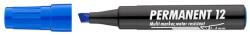 ICO Alkoholos marker, 1-4 mm, vágott, ICO "Permanent 12", kék (TICP12K) - irodasziget