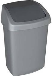 Keter Billenős szemetes, 25 l, CURVER "Swing top", ezüst/grafit (KHMU241) - irodasziget