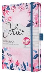 Sigel Jegyzetfüzet, exkluzív, 135x203 mm, vonalas, 87 lap, keményfedeles, SIGEL "Jolie", Loose Florals Olive (SIJN337)