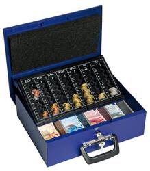 WEDO Pénzkazetta, Euro bankjegyekhez és érmékhez, 35, 5x27, 5x10 cm, WEDO "UNIVERSA", kék (UW014) - irodasziget