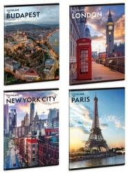 Ars Una Füzet iskolai A5, 40lap, vonalas Ars Una CITYSCAPE 10db/csomag (63236)