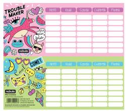 Nebulo Órarend egylapos Girl Power, 25 db/csomag, Nebulo (61123)