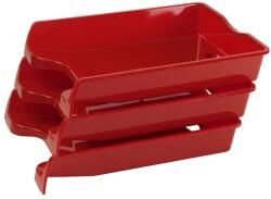 BLUERING Irattálca műanyag 355, 355x255x60mm, Bluering®, piros (3838834) - irodasziget