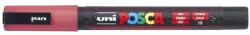 uni Dekormarker 0, 9-1, 3mm, Uni-Posca PC-3ML csillámló piros (62835) - irodasziget