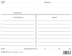 Pátria Nyomtatvány Gondozottak tasakja 220x160 mm (C.3341-22)