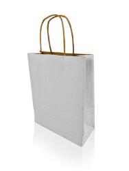 h-Green Sodrottfüles papírtáska 185x240mm 80mm talp S méret 250 db/doboz, fehér (42252) - irodasziget