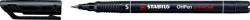 STABILO Alkoholos marker, 0, 4 mm, STABILO "OHPen S", fekete (TST84146) - irodasziget